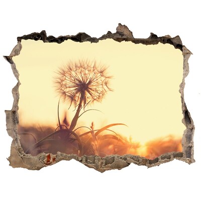 Zelfklevende muursticker 3D gat Een bloem in de zonnestralen