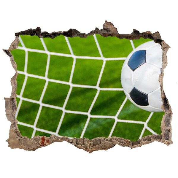 Zelfklevende 3D wandsticker illusie Een doelpunt in het voetbal