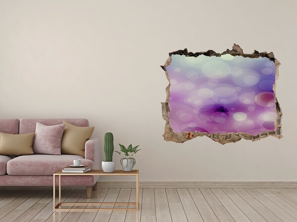 Zelfklevende muursticker 3D gat Kleurrijk gat in de muur