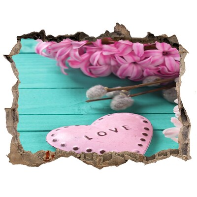 Wandsticker 3D doorkijk Een hart vol liefde