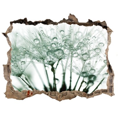 Wandsticker 3D doorkijk Een bloemendroom achter de muur