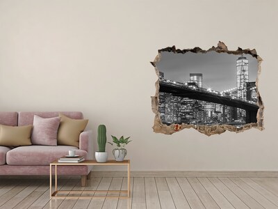 Wandsticker 3D doorkijk New York Bridge