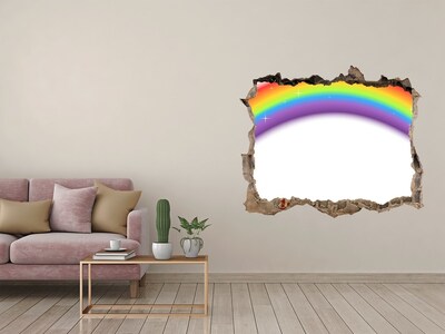 Wandsticker 3D doorkijk Regenboog lichtlekkage
