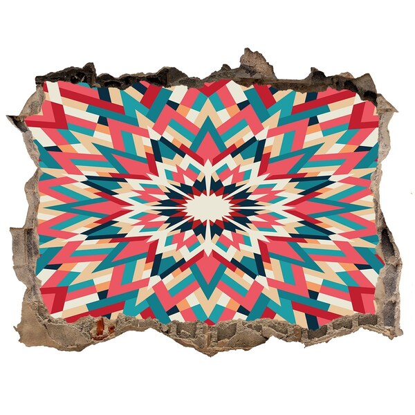 Zelfklevende muursticker 3D gat Geometrie in het gat