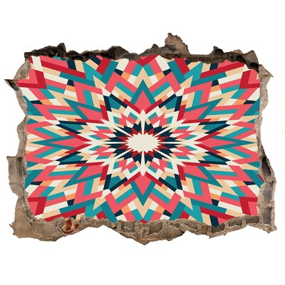 Zelfklevende muursticker 3D gat Geometrie in het gat