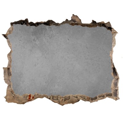 Zelfklevende 3D wandsticker illusie Gebarsten muur met zicht op het beton
