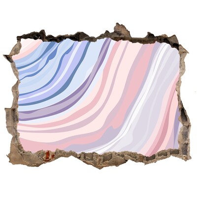 Wandsticker 3D doorkijk Kleurrijk gat in de muur