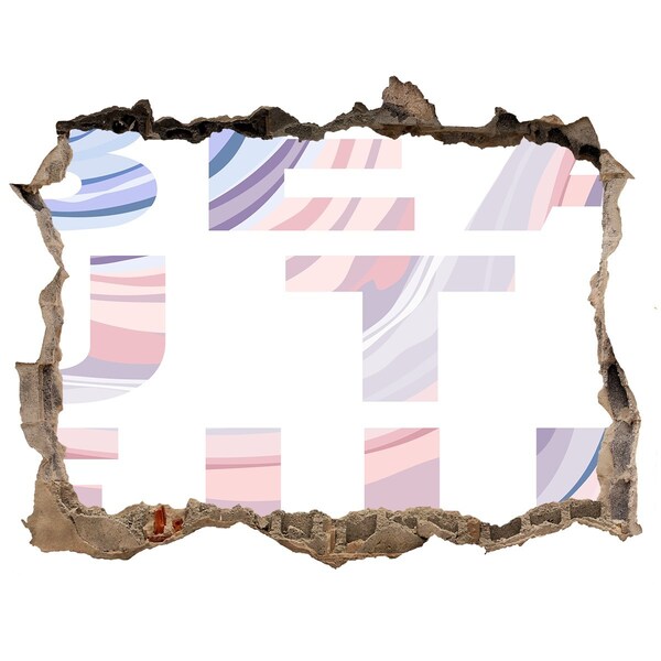 Zelfklevende 3D wandsticker illusie Interieur in graffitistijl