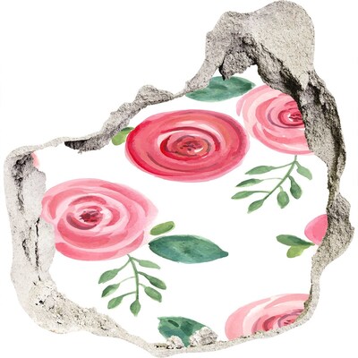 Zelfklevende muursticker 3D gat Bloemengat in de muur