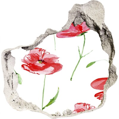 Zelfklevende muursticker 3D gat Bloemengat in de muur