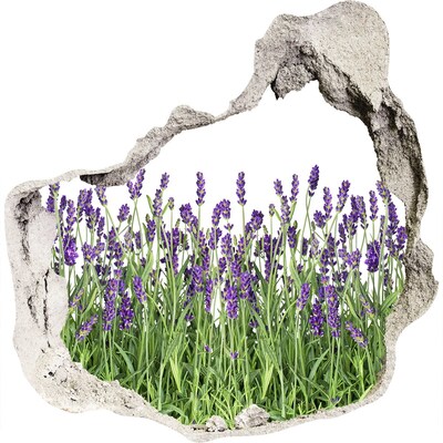 Zelfklevende muursticker 3D gat Een bloemenoase van lavendel