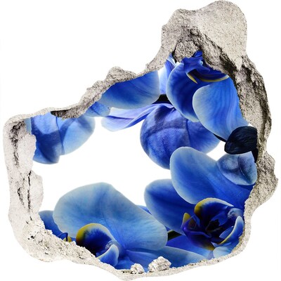 Zelfklevende muursticker 3D gat Een bloemenparadijs achter de muur.
