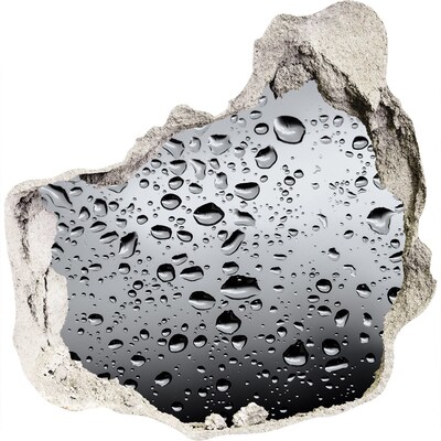 3D wandsticker gat in de muur Weerspiegeling in het water