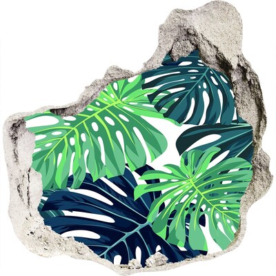 Zelfklevende muursticker 3D gat Een tropisch paradijs in een verborgen pareltje.