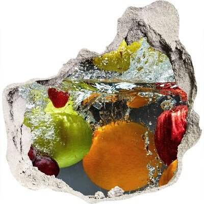 Zelfklevende muursticker 3D gat Fruitwaterval