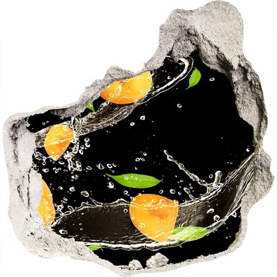 3D muursticker effect gat in de muur Fruitwaterval in een gat in de muur