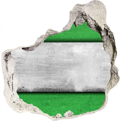 Zelfklevende muursticker 3D gat Groene betonnen muur