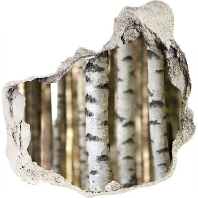 Zelfklevende muursticker 3D gat Een oase in het bos, maar dan in beton.