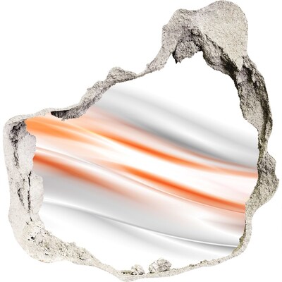 3D muursticker effect gat in de muur Futuristisch landschap