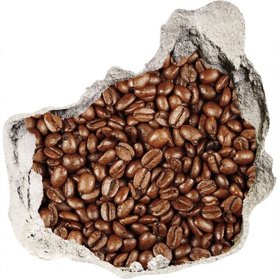 3D wandsticker gat in de muur Koffie bij een klein, onopvallend tentje.