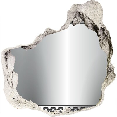 3D muursticker effect gat in de muur Gebroken spiegelwand