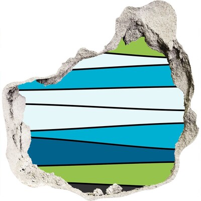 3D wandsticker gat in de muur Abstracte binnenkant van de muur