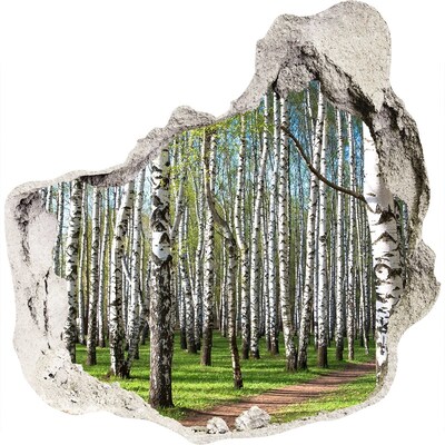 Zelfklevende muursticker 3D gat Bos-oase