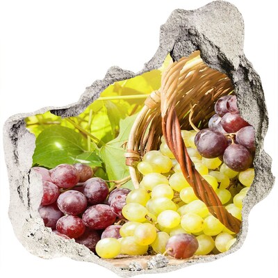 Zelfklevende muursticker 3D gat Fruit in de mand