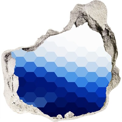 Zelfklevende muursticker 3D gat Gat naar de blauwe oceaan
