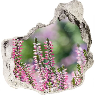 Zelfklevende muursticker 3D gat Bloemen in de tuin
