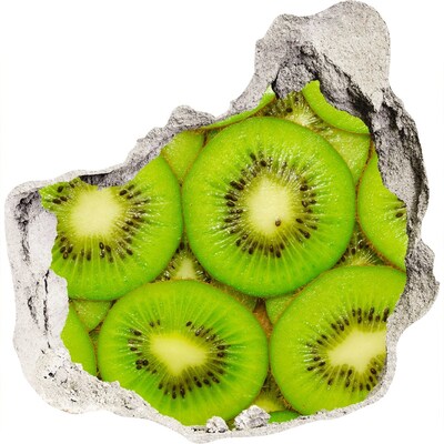 3D wandsticker gat in de muur Kiwi-stukken aan de muur