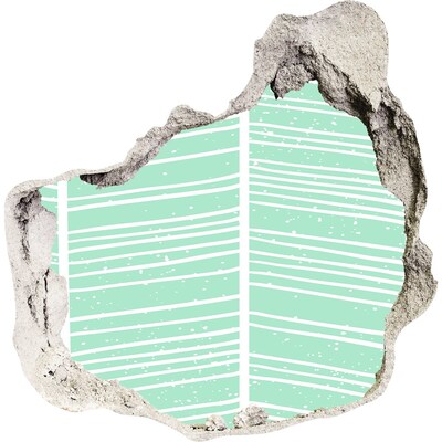 3D wandsticker gat in de muur Groene muur in Scandinavische stijl