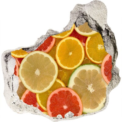 3D muursticker effect gat in de muur Een fruitig paradijsje, verscholen in de muren.