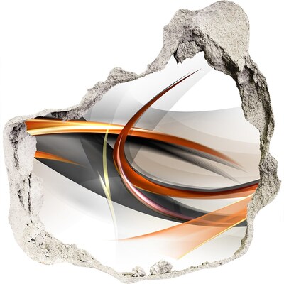 3D wandsticker gat in de muur Abstracte kleurlekkage