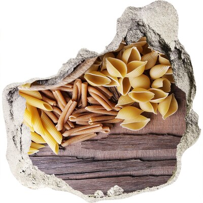 Zelfklevende muursticker 3D gat Hole in the Wall Pasta