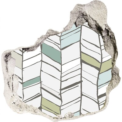 Zelfklevende muursticker 3D gat Scandinavisch interieur