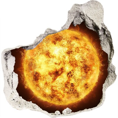 3D muursticker effect gat in de muur Zonne-explosie