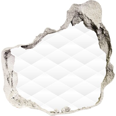 3D wandsticker gat in de muur Een gebroken muur die uitkijkt over de leegte.