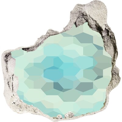 3D muursticker effect gat in de muur Waterreflecties in beton