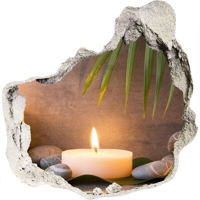 3D wandsticker gat in de muur Ontspannende spa-hoek