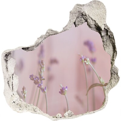 Zelfklevende muursticker 3D gat Bloemenweide achter de muur