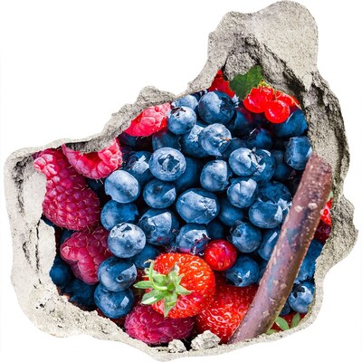 Zelfklevende muursticker 3D gat Fruity Hole in the Wall