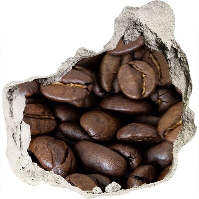 Zelfklevende muursticker 3D gat Koffie in beton