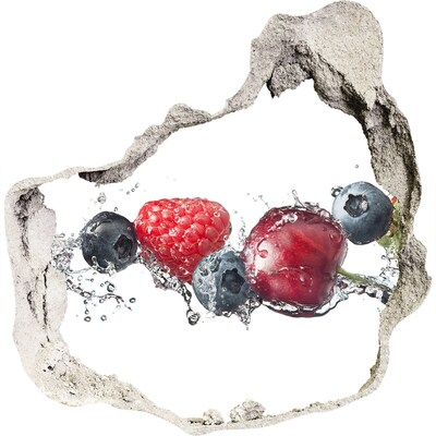 Zelfklevende muursticker 3D gat Fruitwaterval