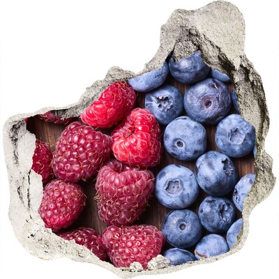 3D muursticker effect gat in de muur Fruity Hole in the Wall