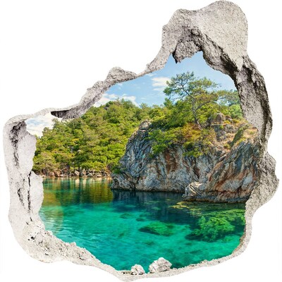 3D muursticker effect gat in de muur Paradijsbaai