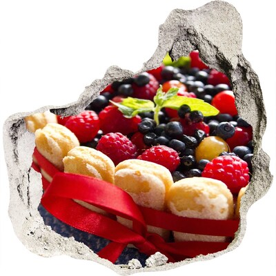 3D muursticker effect gat in de muur Fruitcake van Hole in the Wall