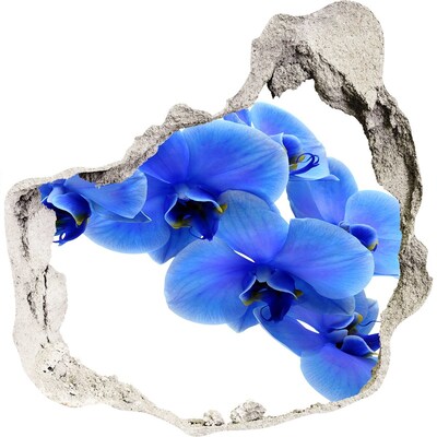 3D wandsticker gat in de muur Orchideeën in een gat in de muur