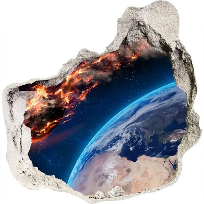 Zelfklevende muursticker 3D gat Kosmische explosie