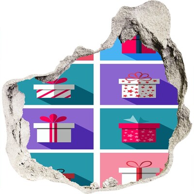 3D muursticker effect gat in de muur Cadeauverrassingen